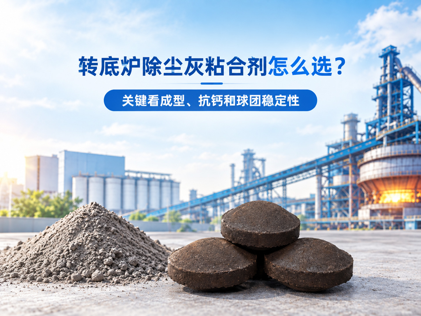 转底炉除尘灰粘合剂怎么选？关键看成型、抗钙和球团稳定性